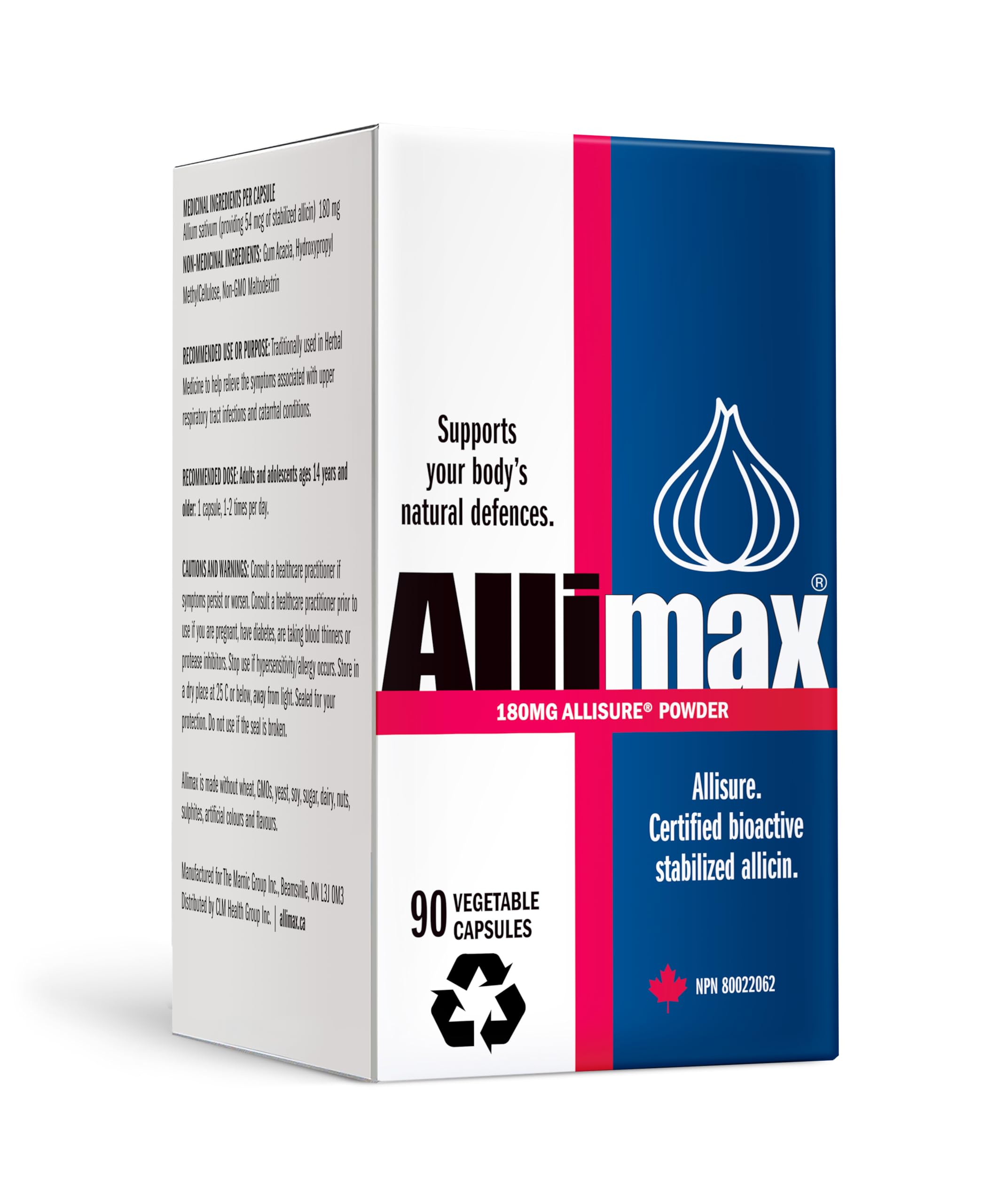 ALLIMAX 180mg 90 Capsules.