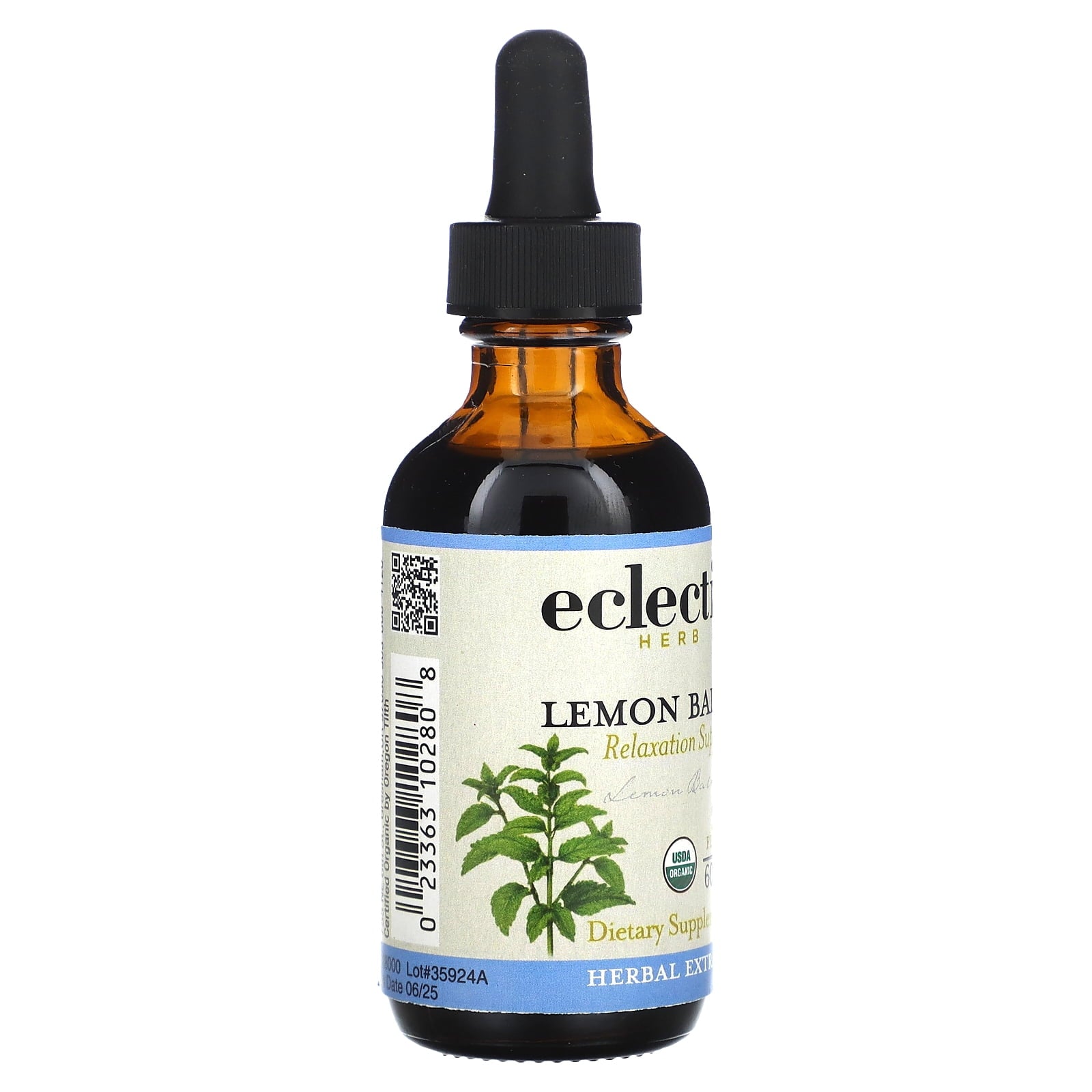 Eclectic Herb Lemon Balm Extract, 250 mg, 2 fl oz (60 ml)