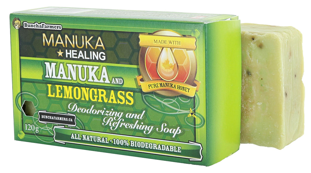 Buncha Farmers All Natural Manuka Bar Soap - Honey & Lemongrass 120g