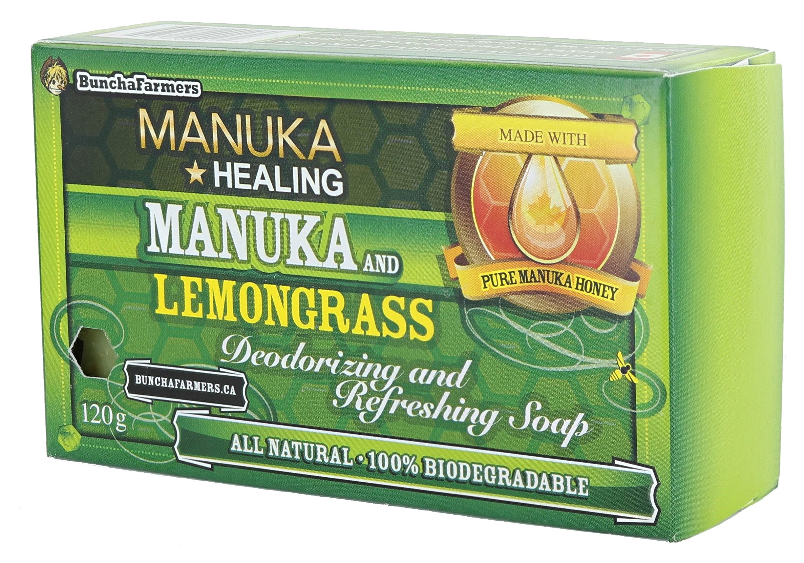 Buncha Farmers All Natural Manuka Bar Soap - Honey & Lemongrass 120g