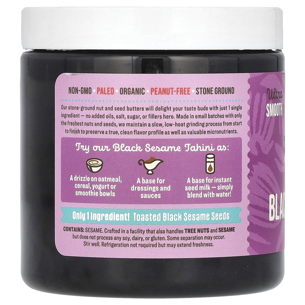 Dastony Organic Black Sesame Tahini, Raw Stone Ground, 8 oz (227 g)