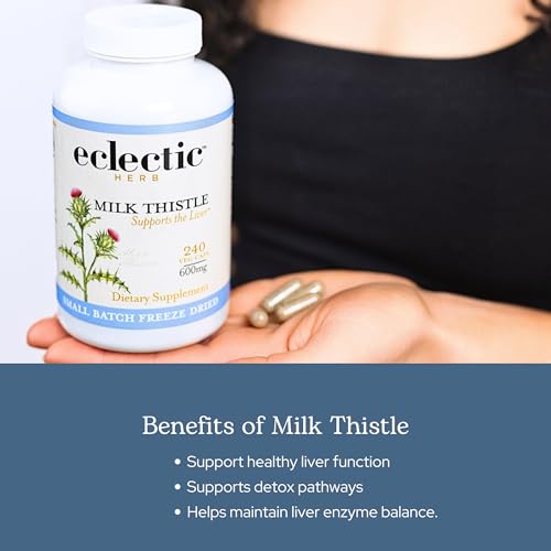 Eclectic Herb - Premium Freeze Dried Milk Thistle Capsules (240 CT | 600 mg)