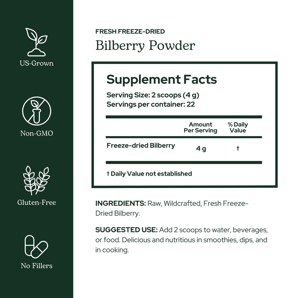 Eclectic Herb Bilberry Powder, 3.2 oz (90 g)