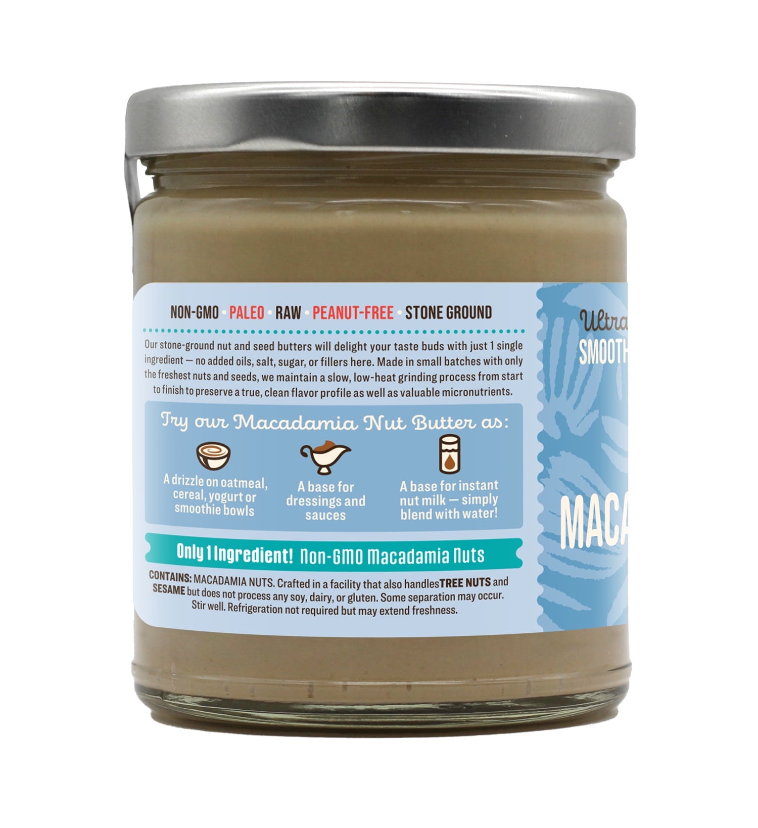 Dastony Organic Macadamia Nut Butter, Ultra Smooth, 8 oz (227 g)