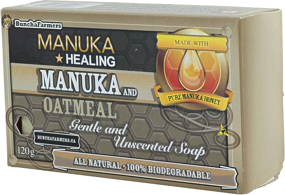 Buncha Farmers All Natural Manuka Bar Soap - Honey & Lemongrass 120g