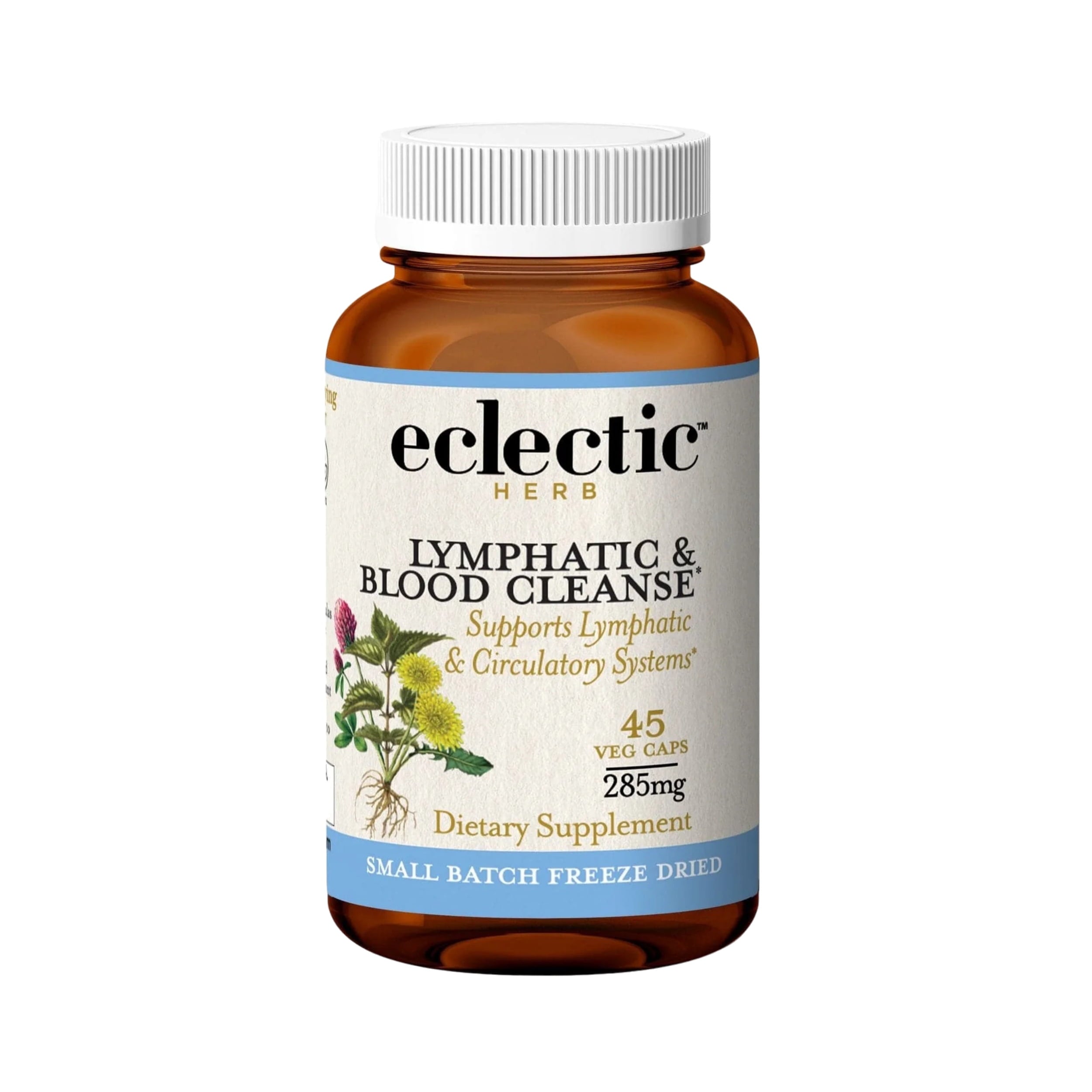 Eclectic Herb Freeze Dried, Lymphatic & Blood Cleanse, 285 mg, 45 Veg Caps