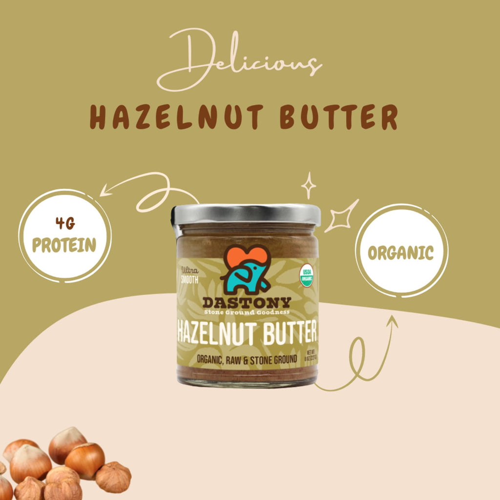 Dastony Organic Hazelnut Butter, Ultra Smooth, 8 oz