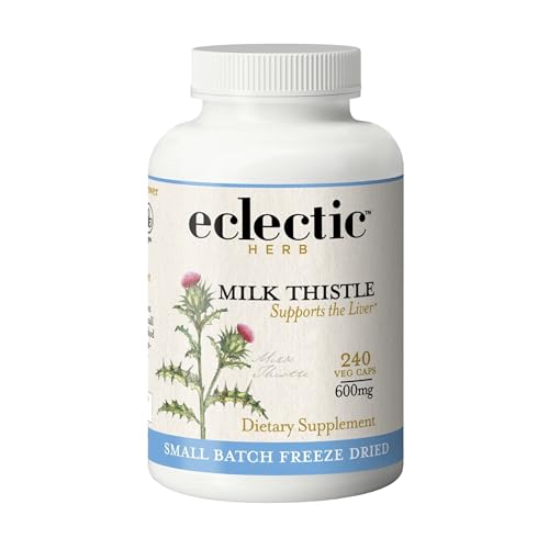 Eclectic Herb - Premium Freeze Dried Milk Thistle Capsules (240 CT | 600 mg)