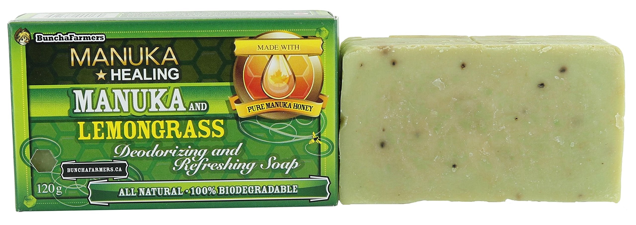 Buncha Farmers All Natural Manuka Bar Soap - Honey & Lemongrass 120g