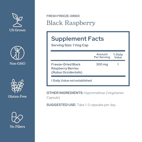 Eclectic Herb - Organic Black Raspberry Capsules (90 CT | 300 mg)